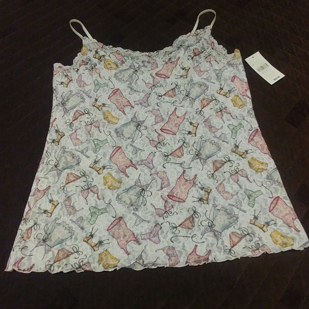Hanky Panky Lace Cami - Dallas Shaw Print, NWT